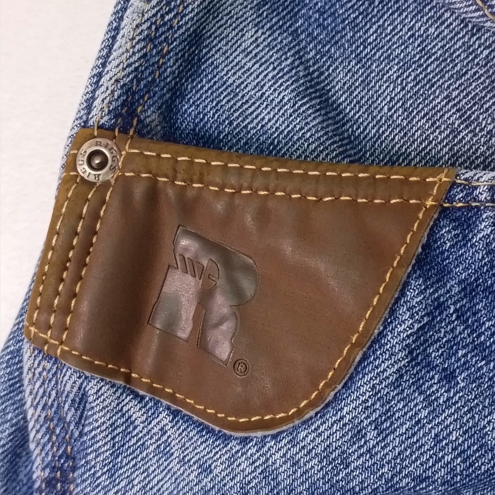 Wrangler Riggs Workwear Mens Blue Double Knee Carpenter Jeans 38x32 FITS 38X31 - Picture 12 of 15
